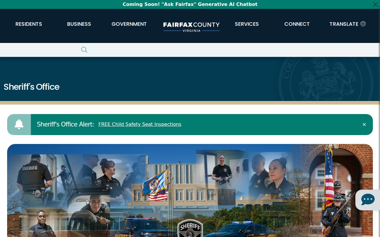 Fairfax County sheriff criminal booking record information